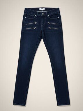 Paige Denim Women’s Size 25 – Zip Detail Skinny Jeans, 27.7” Waist, 28.4” Inseam